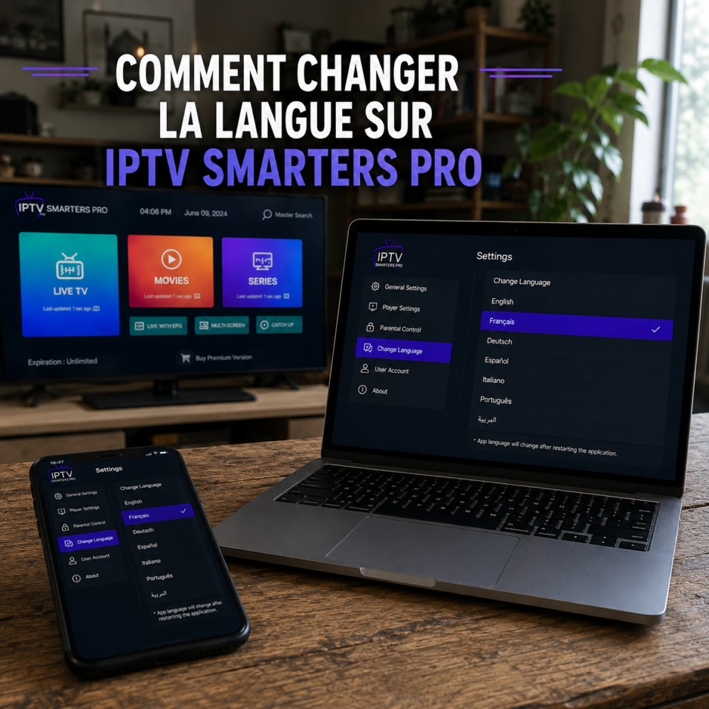 Comment changer la langue sur IPTV Smarters Pro